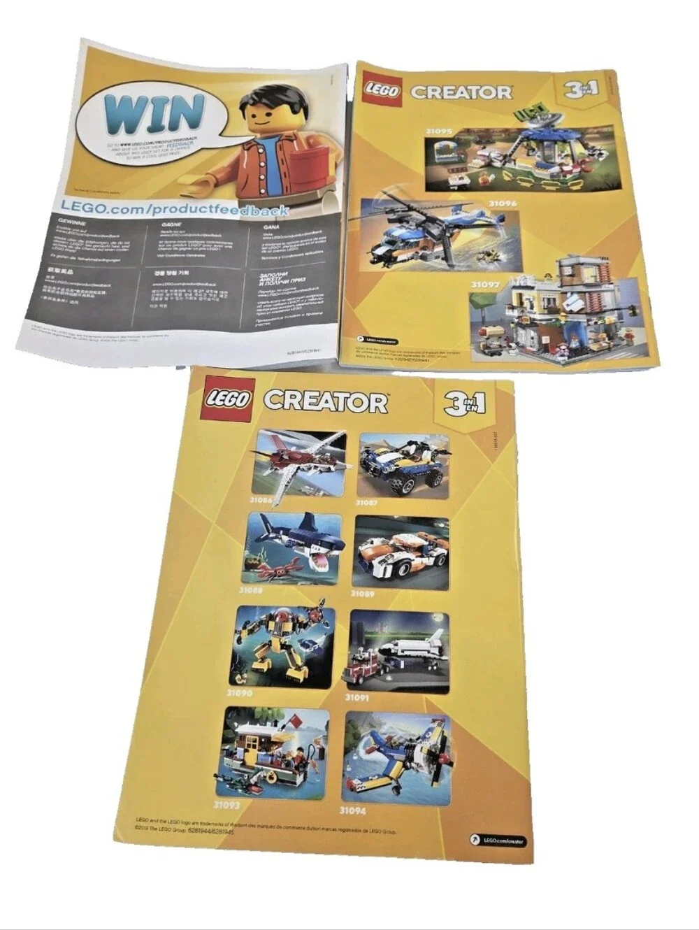 LEGO Creator 31096 Twin-Rotor Helicopter 3-in-1 Sealed Bags No Box Retired